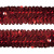 Тесьма с пайетками 3, шир. 30 мм/уп. 25+/-1 м, цвет красный - купить в Воткинске. Цена: 1 087.39 руб.