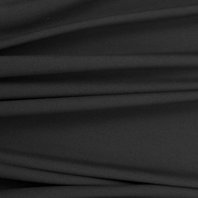 Костюмная ткань с вискозой "Рошель", 250 гр/м2, шир.150см, цвет чёрный - купить в Воткинске. Цена 438.12 руб.