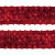 Тесьма с пайетками 3, шир. 35 мм/уп. 25+/-1 м, цвет красный - купить в Воткинске. Цена: 1 321.65 руб.